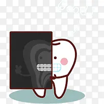 卡通牙医牙齿