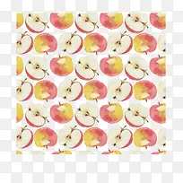 水彩手绘苹果花纹