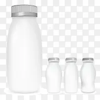牛奶瓶子装饰矢量图