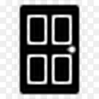 门简单的黑色iphonemini图标