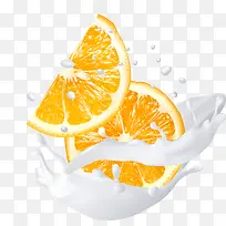 橙色简约橘子装饰图案