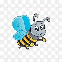 蓝色翅膀的蜜蜂