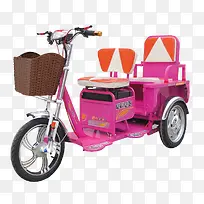 粉色三轮电动车