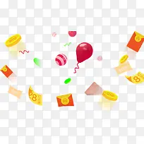 彩色多边形装饰图