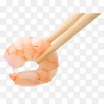 筷子夹虾