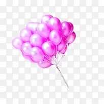 紫色梦幻气球装饰图案