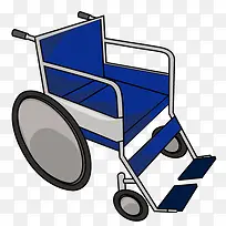 矢量蓝色轮椅