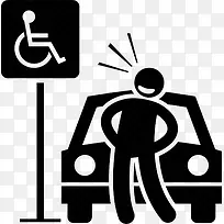 残疾人停车场标志