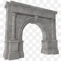 大型灰色欧式拱形门