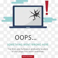碎屏电脑错误页面