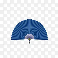 中国风蓝色折扇