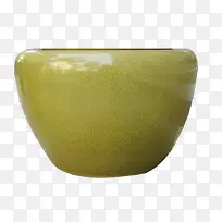 黄色陶瓷花盆