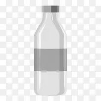 手绘扁平化灰色水瓶