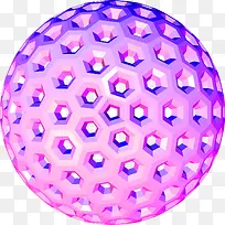 紫色立体圆球