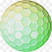 绿色3D蜂窝网格球