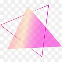 梦幻唯美粉色三角形