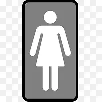 女性厕所矢量图标