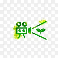 绿色摄像机矢量图