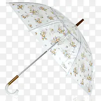 花儿图案透明伞