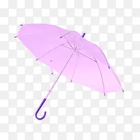 png素材粉紫色透明长柄雨伞
