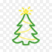 圣诞节霓虹发光圣诞树