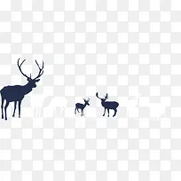 白色圣诞节麋鹿