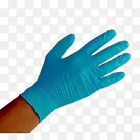 蓝色橡胶医用手套