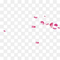 粉色花瓣的漂浮效果