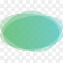 绿色几何椭圆形边框