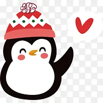 可爱的圣诞节小企鹅