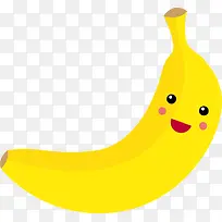 黄色卡通微笑香蕉