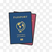 矢量图案素材出国国外护照