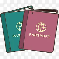 夏季出国旅游护照