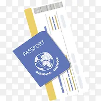 旅游出国护照机票