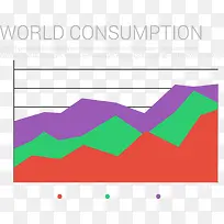 世界消费数据信息图表矢量素材