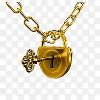 黄金复古钥匙锁