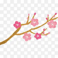 彩绘粉色小花