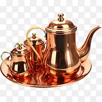 金色茶壶茶杯活动奢华