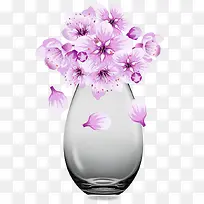 紫色唯美店装花卉