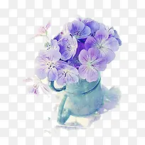 清新唯美紫色装饰鲜花