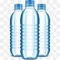 浅色多瓶塑料瓶装水