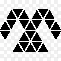 多边形形状对称的小三角形图标
