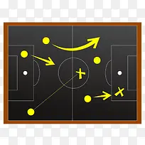 足球运动教练布阵电子图板矢量素