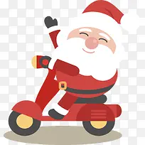 骑摩托圣诞老人