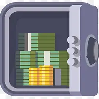 矢量金融银行存储保险柜元素