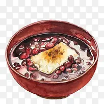红豆汤手绘画素材图片