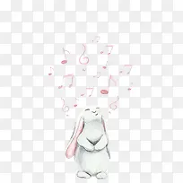 听音乐的兔子