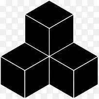 黑色几何立体图形