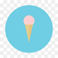 锥奶油甜点冰草莓冰淇淋