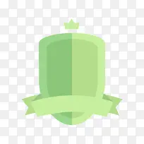 绿色三角皇冠盾牌标志